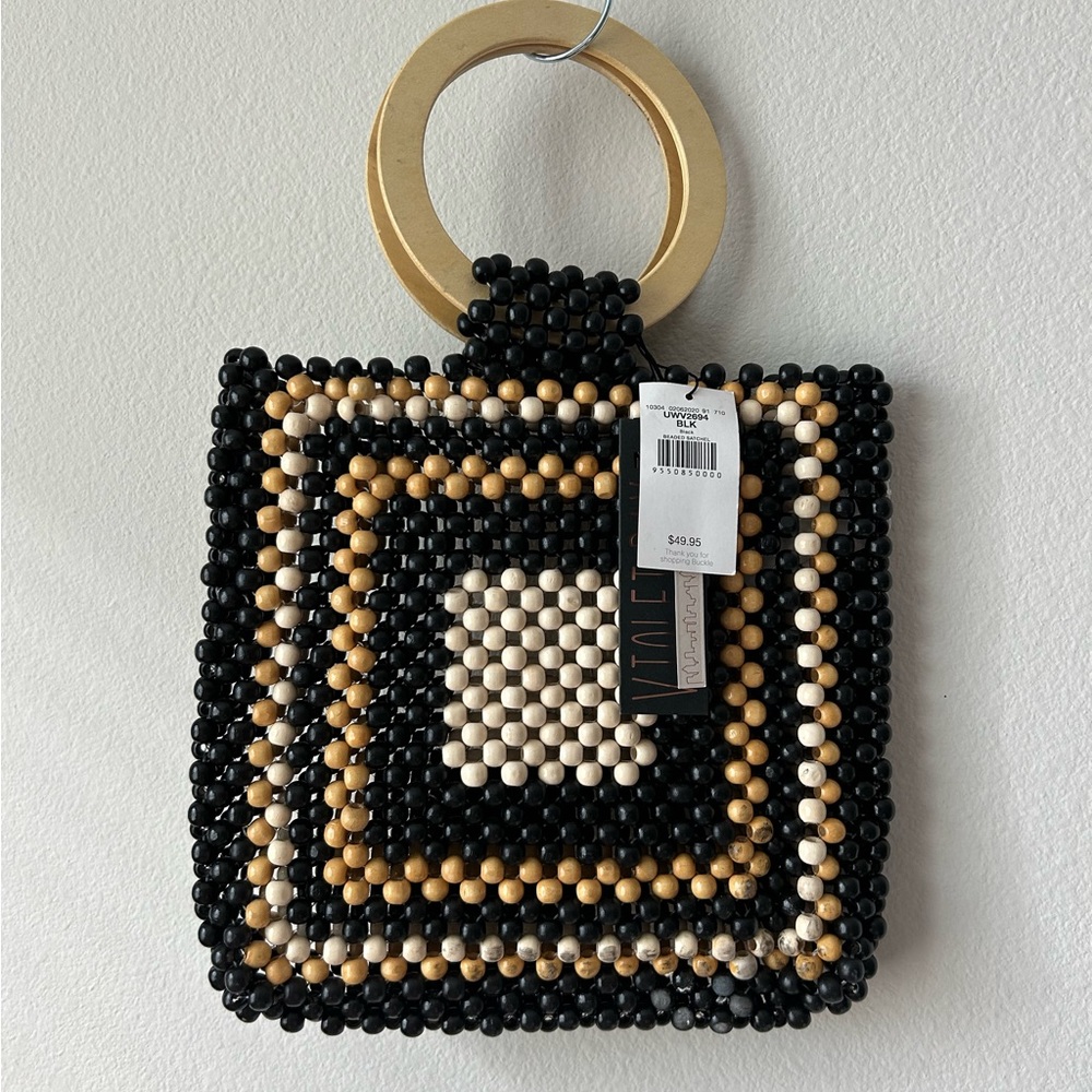 Beaded Satchel Bag